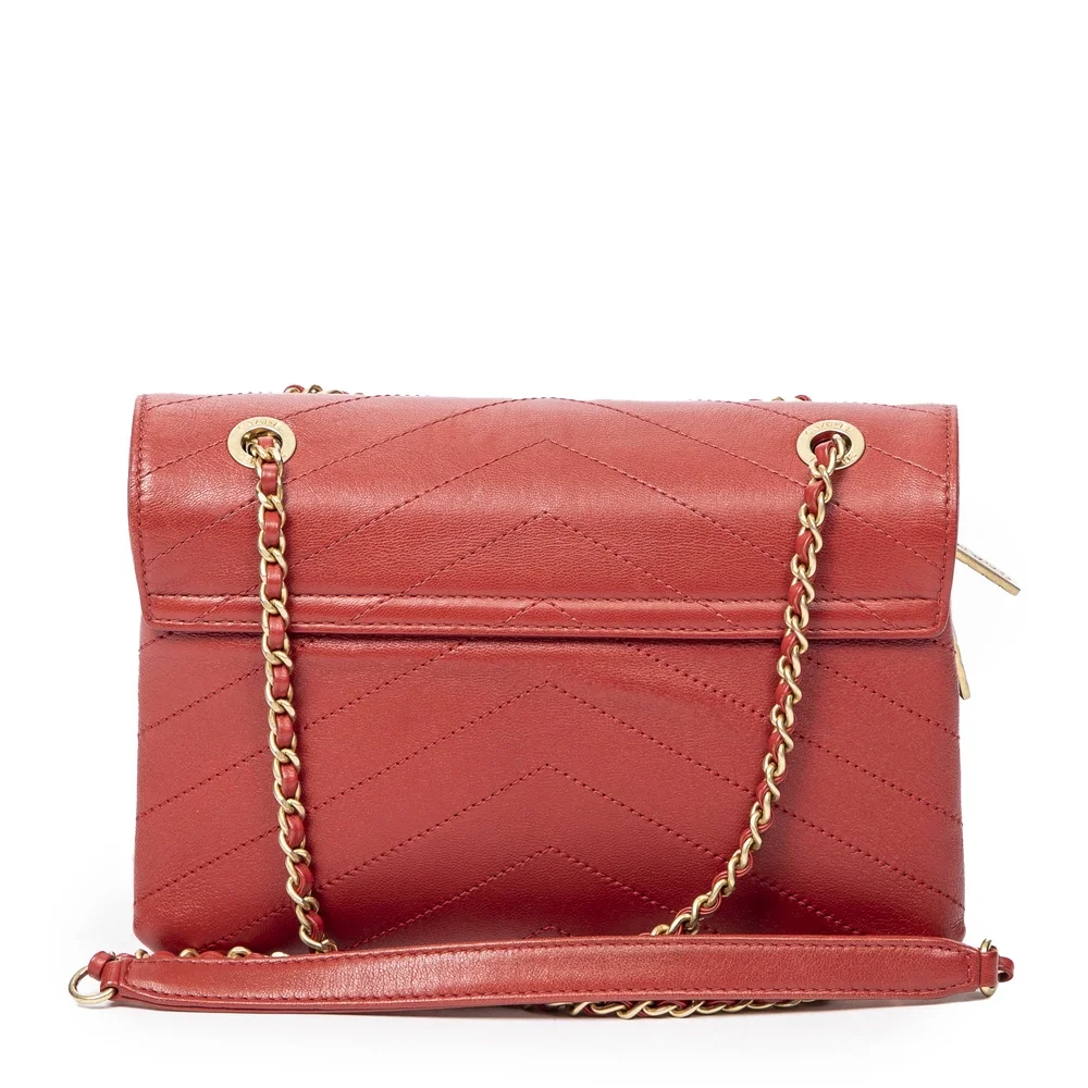 Chanel Chevron Envelope Flap in Red Quilted Chevron Leather - Picture 4 of 7